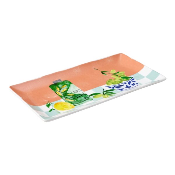 Porto Valentina Rectangle Serving Platter 29x15cm - Olive Oil