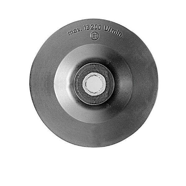 Bosch 100mm Grinder Rubber Backing Pad and Nut Black Steel Grinder Accessory