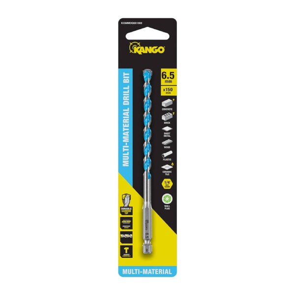 Kango Multi Material Drill Bit 6.5mm x 150mm - Durable Carbide Tip - Precision Start