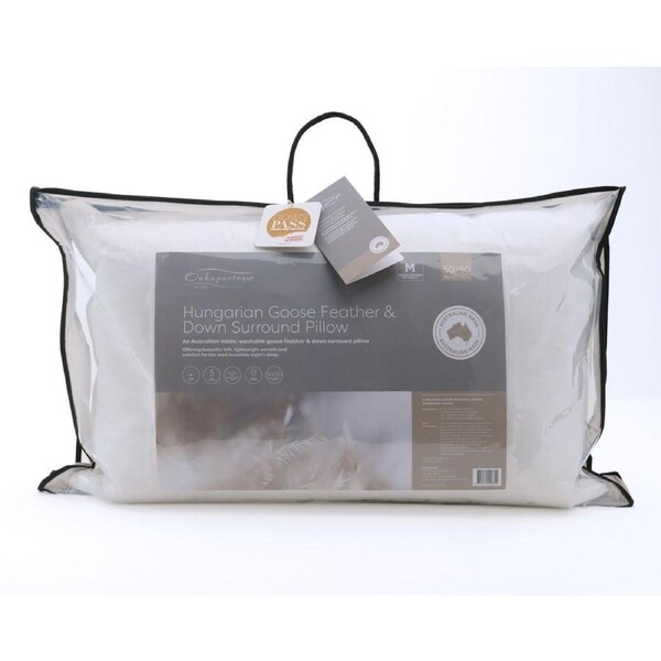 Onkaparinga 50/50 Australian Made Hungarian Goose Down & Feather Pillow