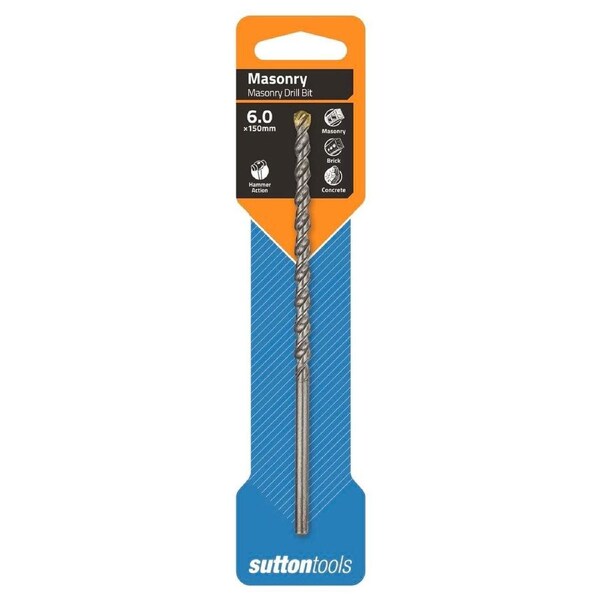 Sutton Tools 6mm Tct Masonry Drill Bit 150mm Carbide Tip Durable