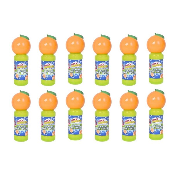 12PK Maxx Bubbles Scented Fruit Bubble Wand Play Toy 123ml 3y+ Assorted