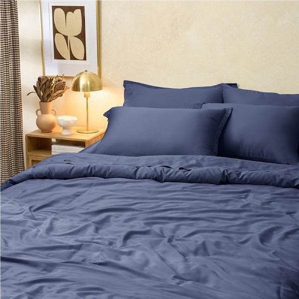 Sheraton Luxury Bamboo Luxe Quilt Cover Set Deep Blue King