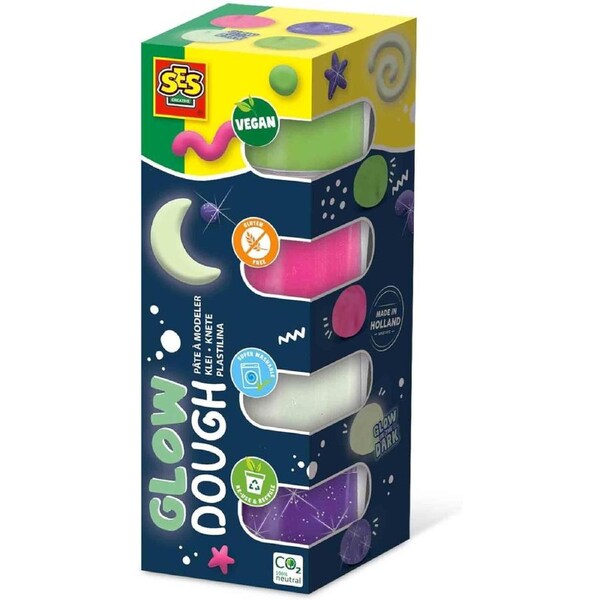 SES Creative Feel Good Dough - Glow 4 X 90 G