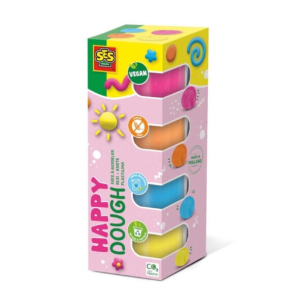 SES Creative Feel Good Dough - Happy 4 X 90 G