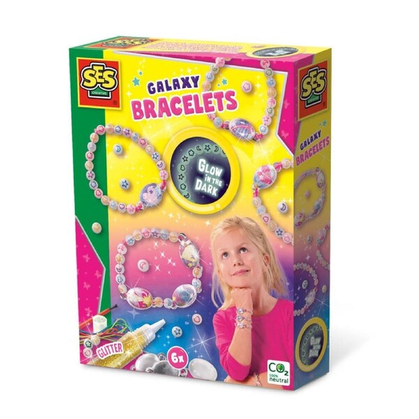 SES Creative Glow In The Dark Galaxy Bracelets