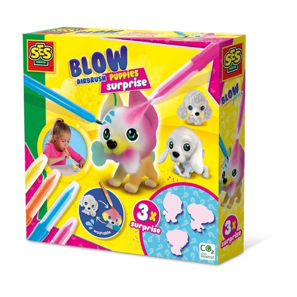 SES Creative Blow Airbrush Pens - Puppies Surprise 3X