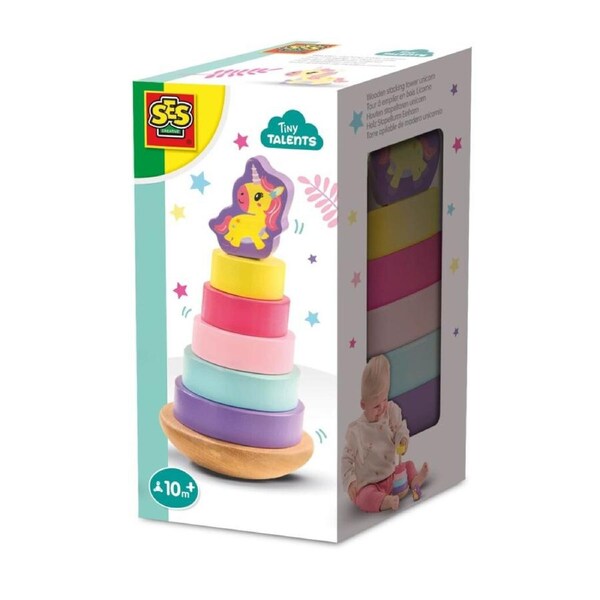 SES Creative Wooden Stacking Tower Unicorn