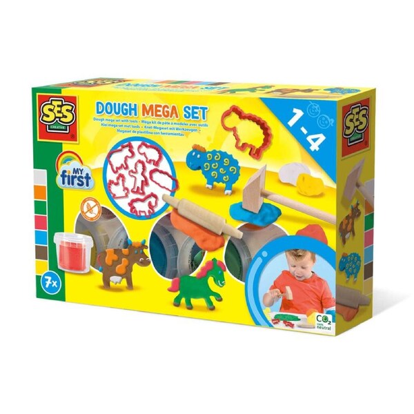 SES Creative My First - Dough Mega Set 7 X 90 G With Tools