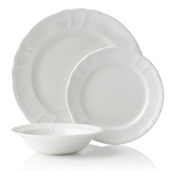 Noritake Baroque White 12 Piece Dinner Set