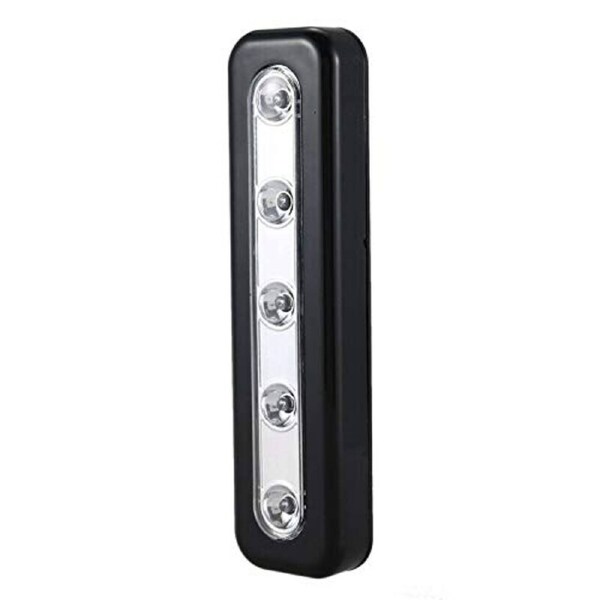 Touch-Light,Mini Wireless Wall Light 5 Led Battery Powered White Cupboard