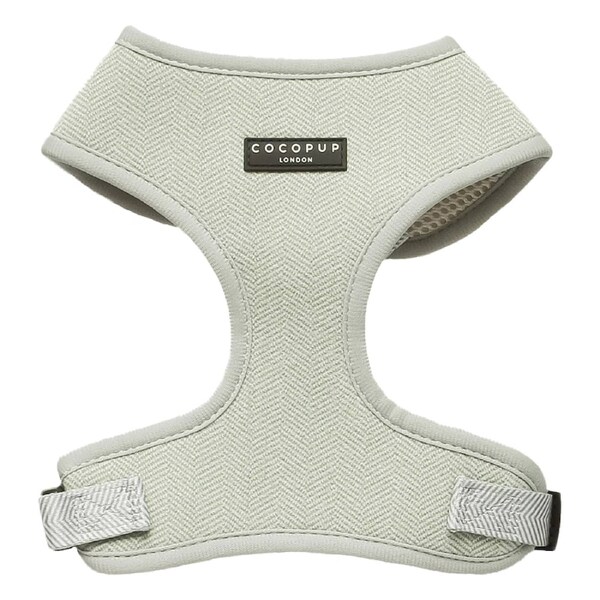 Cocopup London Adjustable Neck Harness For Dogs Sage Tweed 1 X Small