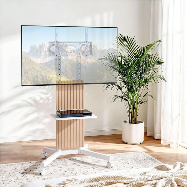 Artiss Mobile TV Floor Stand for 32-65" Mount Bracket Universal Adjustable Height with Wheels