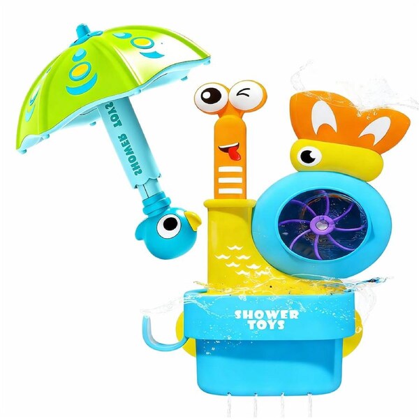 HOLALA Bath Toys for Kids Snail & Umbrella Combo Water Toy Set with Watering Cup
