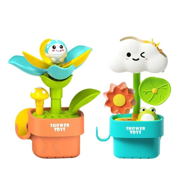 HOLALA Bath Toys for Kids Flower & Cloud Combo Water Toy Set with Watering Cup