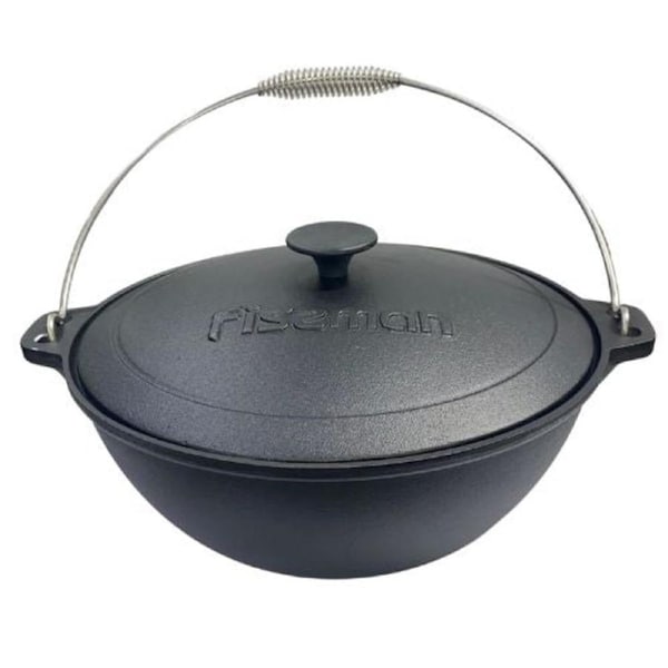 Fissman Cast Iron Dutch Oven Pan 30 x 13.2cm With Two Side Handles and Hanger