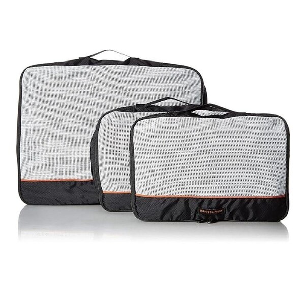 3 x BRIGGS & RILEY Zippered Packing Cubes&nbsp;Luggage Organizers for Travel - Black