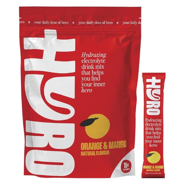 Hyro Sugar Free Electrolyte Powder Orange Mango 15 x 4g Sachets