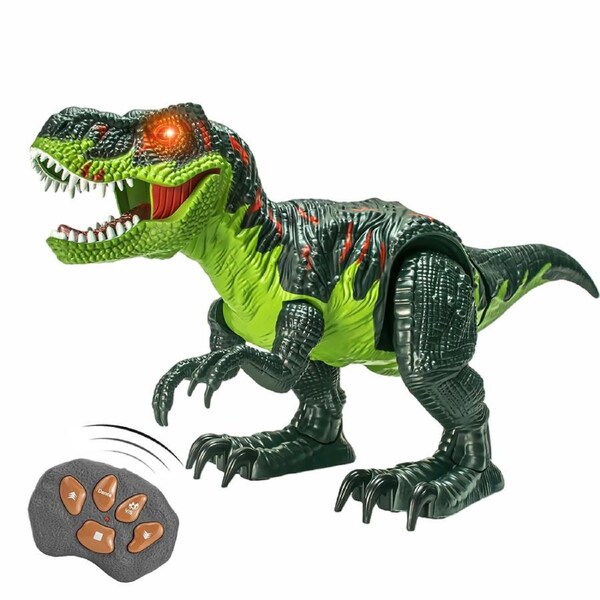 HOLALA Remote Control Dinosaur Toys RC Walking Dinosaur Robot for Kids Birthday Gift-Green