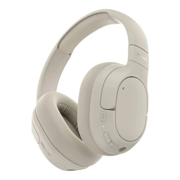 Belkin SoundForm Isolate Noise Cancelling Over Ear Headphones - Sand
