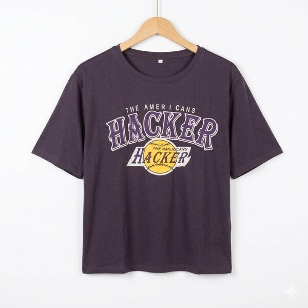The American Hacker logo shirt Black L