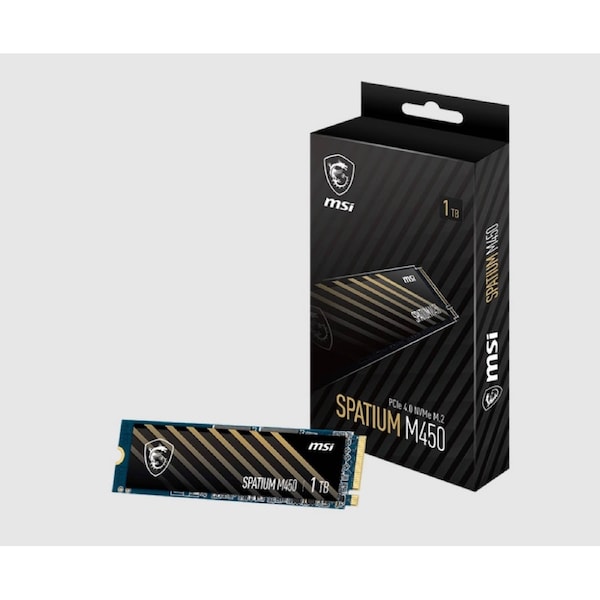 MSI SPATIUM M450 PCIe 4.0 NVMe M.2 1TB SSD Sequential Read up to 3400MB/s