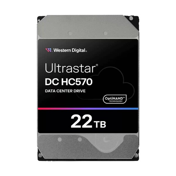 Western Digital Ultrastar DC HC570 22TB: 3.5',SAS, 7200 RPM, 291MB/s, CMR