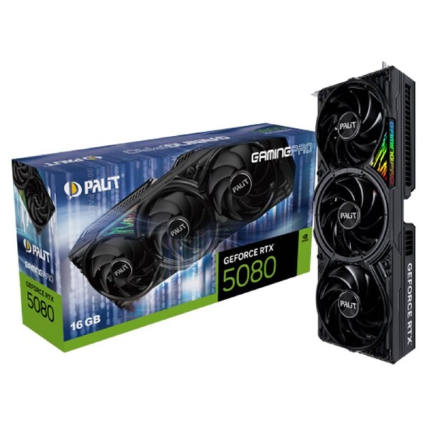 PALIT RTX5080 GAMINGPRO OC 16GB GDDR7 256bit 3-DP HDMI NE75080S19T2-GB2031A