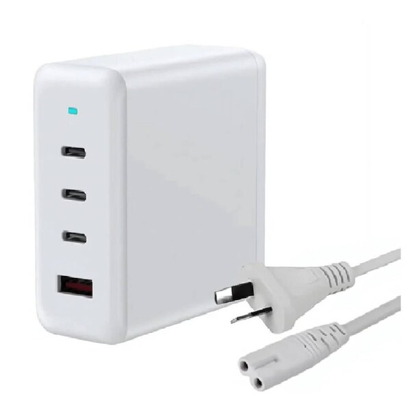 USP 100W Four Ports USB-C PD GaN Wall Charger White - 3x USB-C, 1x USB-A