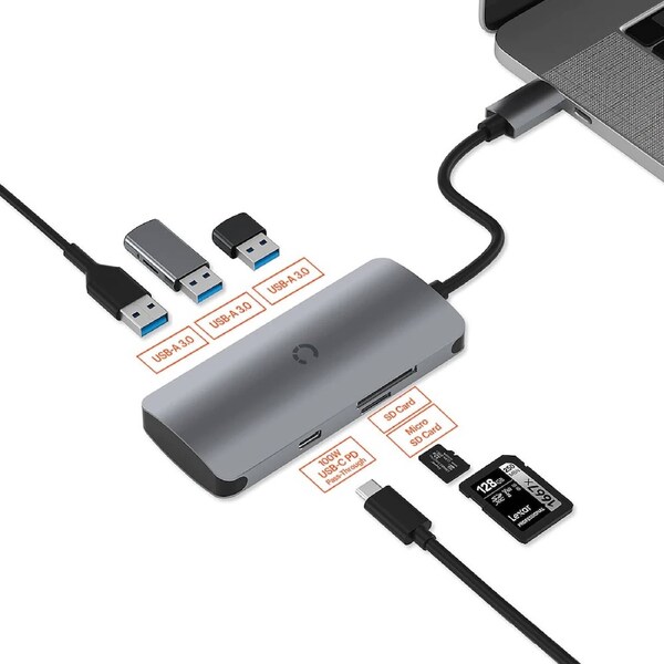 Cygnett Unite SlimMate 6-in-1 USB-C Multiport Hub Adapter