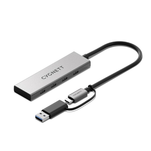 Cygnett Unite 4-in-1 USB-C to USB-C Hub- White(CY5390CYHUB)4x USB-C