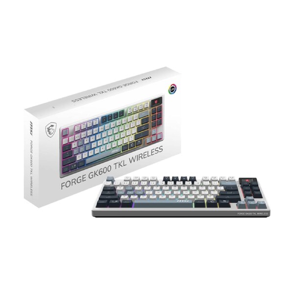 MSI FORGE GK600 TKL WIRELESS SKY KEYBOARD GK600/MECHANICAL/20 MODE RGB/2.4GHZ