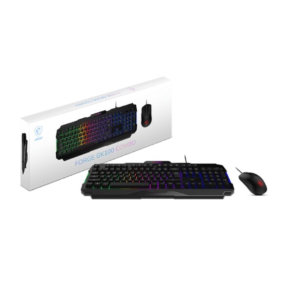 MSI FORGE GK100 GAMING KEYBOARD & MOUSE COMBO PACK FORGE GK100 COMBO-INCLUDES