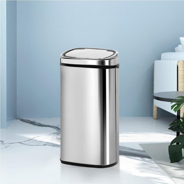 68L Motion Sensor Bin Rubbish Automatic Silver