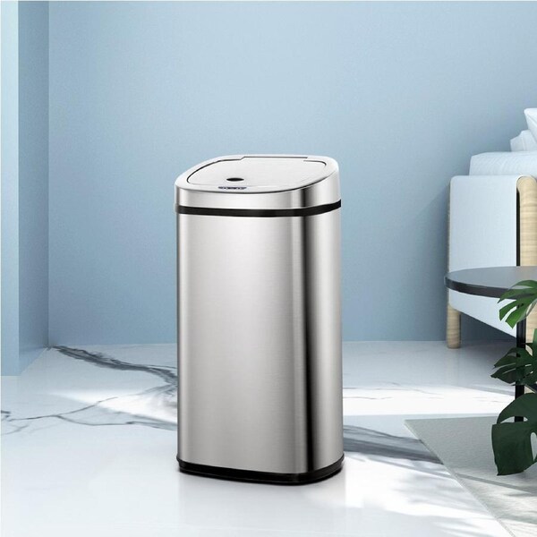 50L Motion Sensor Bin Rubbish Automatic Silver