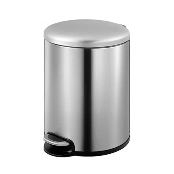 Round Soft Closing Stainless Steel PEDAL Bin -5L