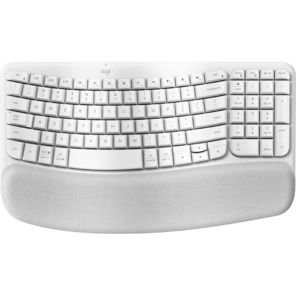 Logitech Ergo Series Wave Keys Wireless Ergonomic Keyboard (Off-white) (LS)