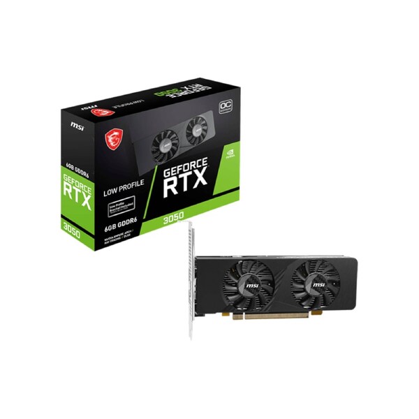6GB MSI RTX 3050 LP E 6G OC GPU RTX 3050/6GB GDDR6/1492MHz/Cuda 2304/Dual