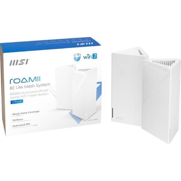 MSI Roamii BE LITE WIFI 7 MESH ROUTER (2pk) ROAMII/MESH ROUTER/WIFI 7/5GHz