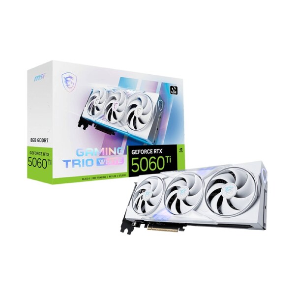 8GB MSI RTX 5060Ti GAMING TRIO OC WHITE GPU RTX 5060Ti/8GB GDDR7/2572MHz/Cuda