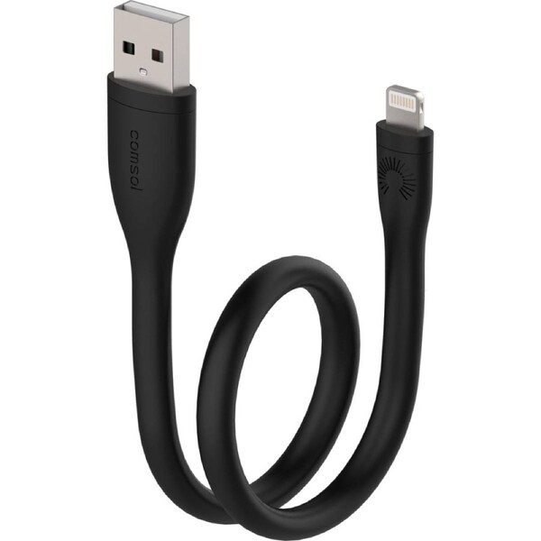 Comsol MFI Certified Lightning To USB-A Charge Soft Cable iPhone 14 13 25cm