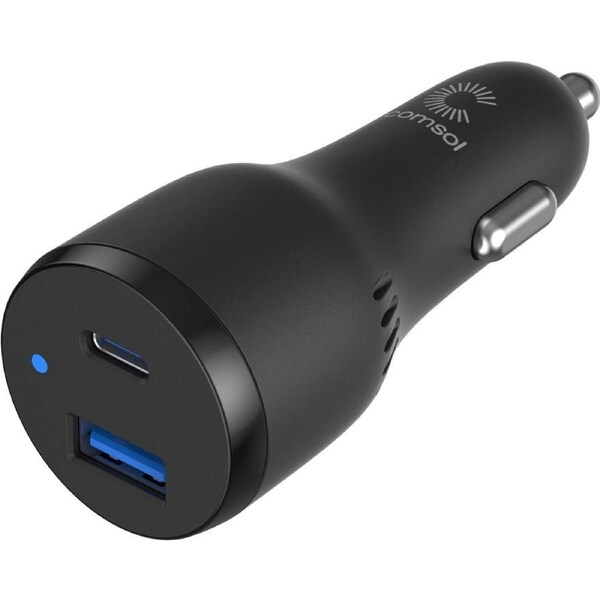 Comsol Dual Port Laptop Phone Car Charger With 1m USB-C Cable 65W