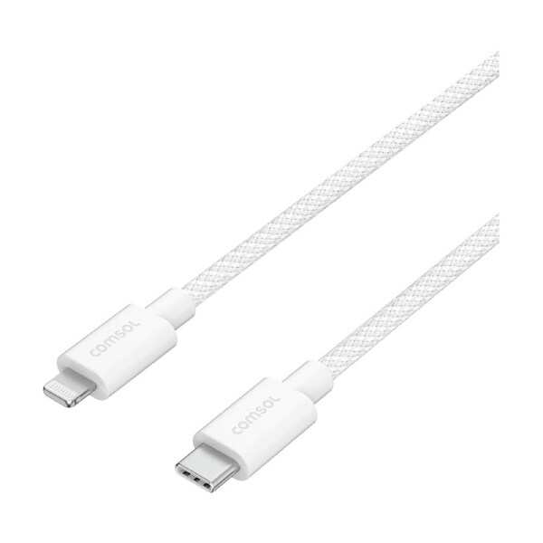 Comsol USB-C To MFI Certified Lightning Fast Charge Cable iPhone 14 13 1.2m