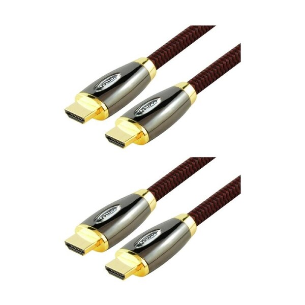 2PK Comsol Male-to-Male Premium High Speed HDMI 4K 1080p Cable With Ethernet 3m