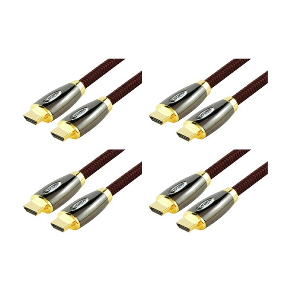 4PK Comsol Male-to-Male Premium High Speed HDMI 4K 1080p Cable With Ethernet 2m