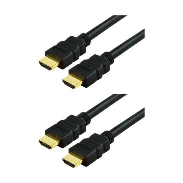 2PK Comsol Male-to-Male High Speed HDMI 4K 1080p Support Cable With Ethernet 3m