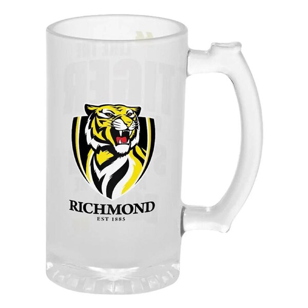 Richmond Tigers AFL Frosted Stein 500ml