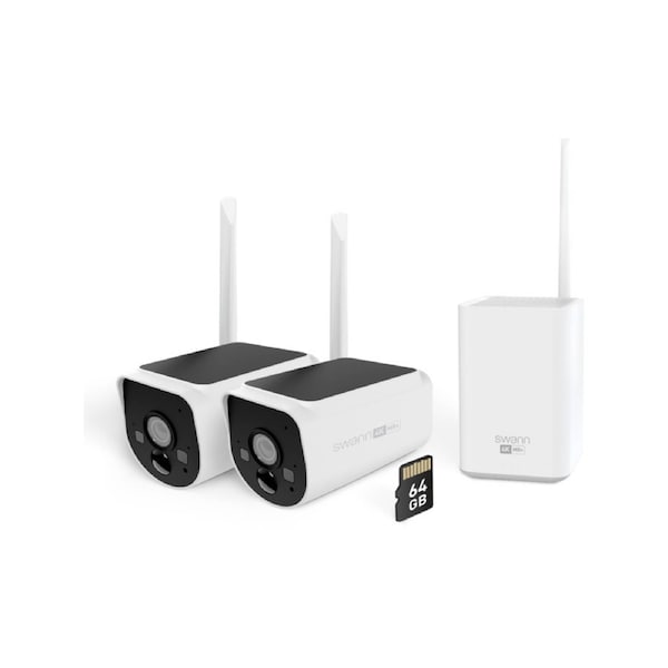 Swann MaxRanger 4K Solar Wireless Security System 2 Pack 64GB 4K Night Vision Outdoor SWNVK-MR4KSD2-AU