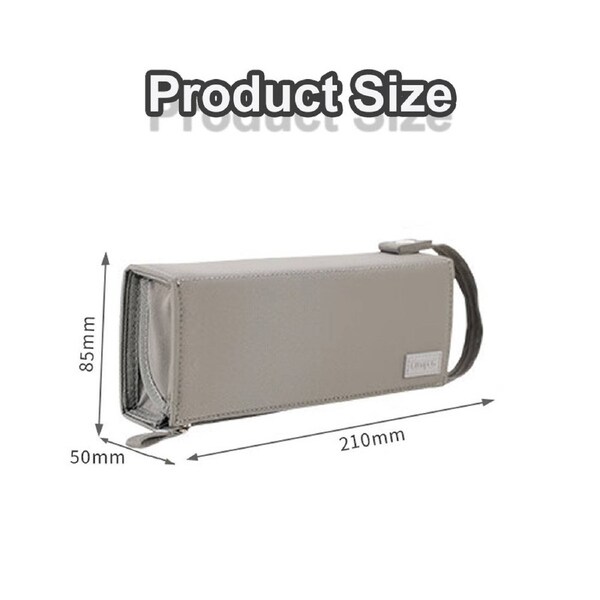 Catzon Big Capacity Pencil Case Large Pencil Pouch Pen Box Bag-Grey