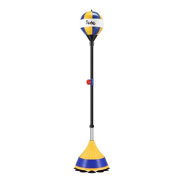 Punching Bag Reflex Speed Ball Height Adjustable Stand Boxing Gloves Pump Set Kids Adults Sports Toy Home Gym Training Fitness Equipment 1.25-1.65m